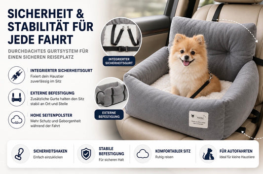 Hundeautositz Hundebett Hundekorb Hundesitz kleine Hunde&Katzen waschbar Größe L
