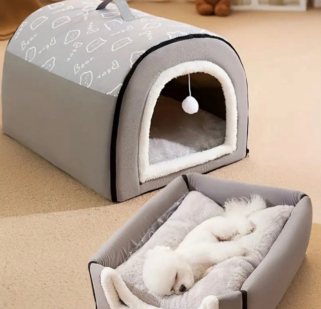 Hundehütte Hundehaus Katzenhaus  Hundebett Hundehöhle Hundekorb Hundesofa  L