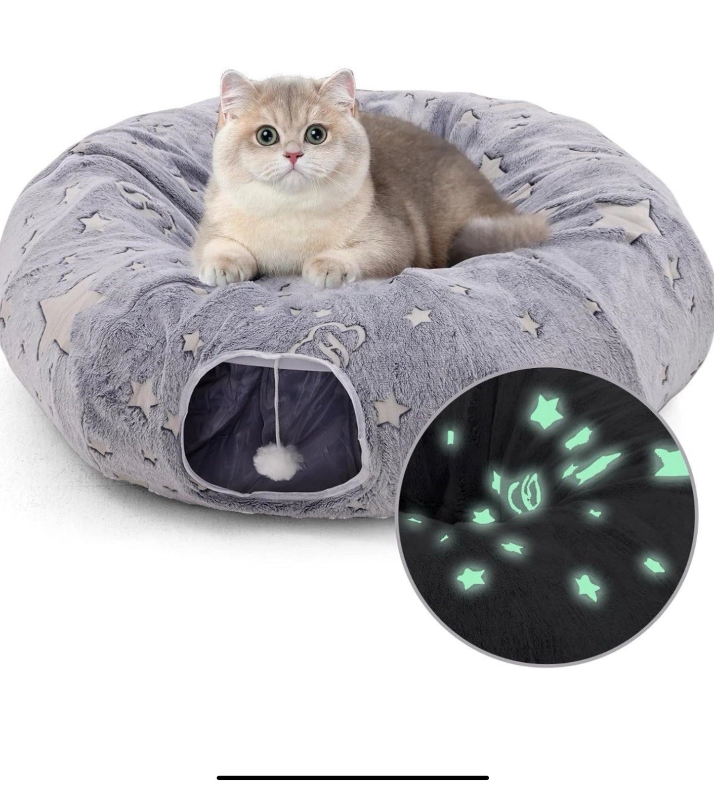 Katzentunnel Katzenbett Spieltunnel Katzenspielzeug mit extra Tunnel/Spielzeug