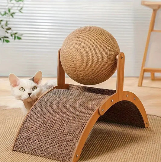 Katzenkratzbaum Katzenbaum Kletterbaum Kratzmöbel Katzenkratzbrett mit Kratzball