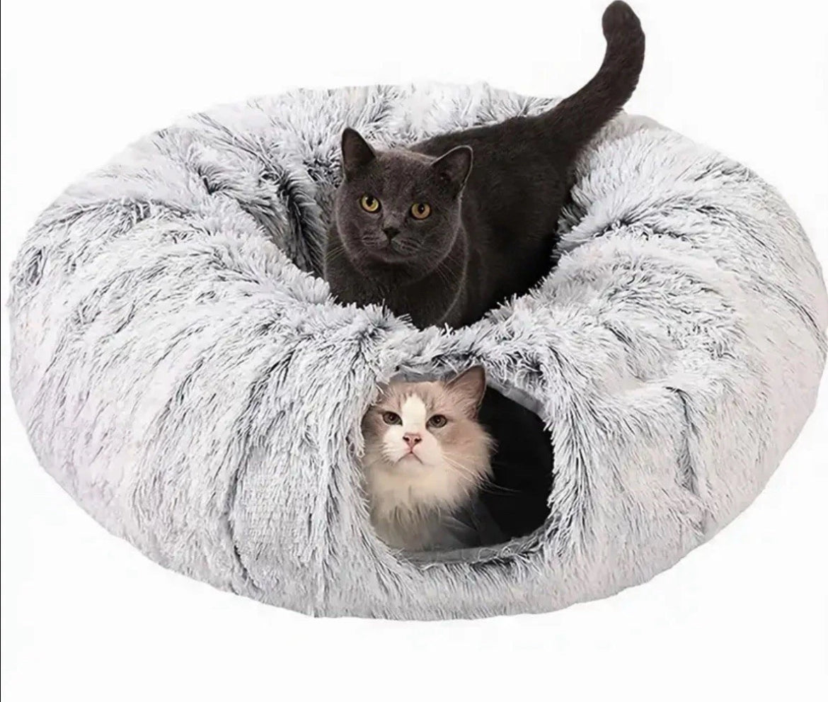 Katzentunnel Spieltunnel Katzenbett Katzenspielzeug mit extra Tunnel/Spielzeug