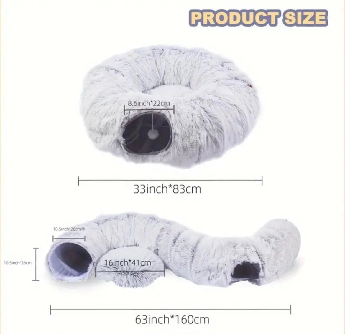 Katzentunnel Spieltunnel Katzenbett Katzenspielzeug mit extra Tunnel/Spielzeug