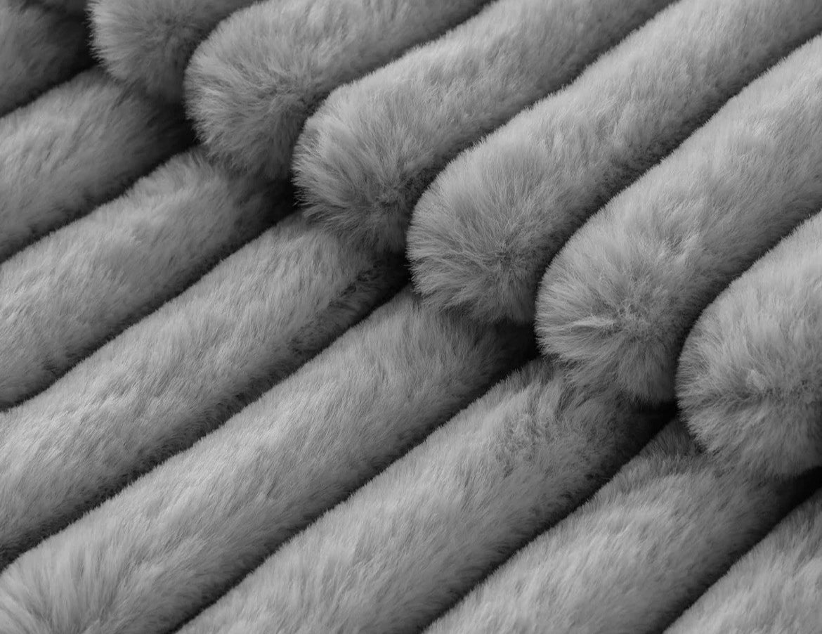 Hundebett& Katzenbett rund 50/80cm Grau - Kuschliges Plüschbett für Katzen & kleine/ mittelgroße Hunde