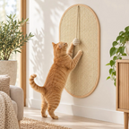 Kratzbrett für Katzen aus Sisal zur Wandmontage, 58 x 36 cm
